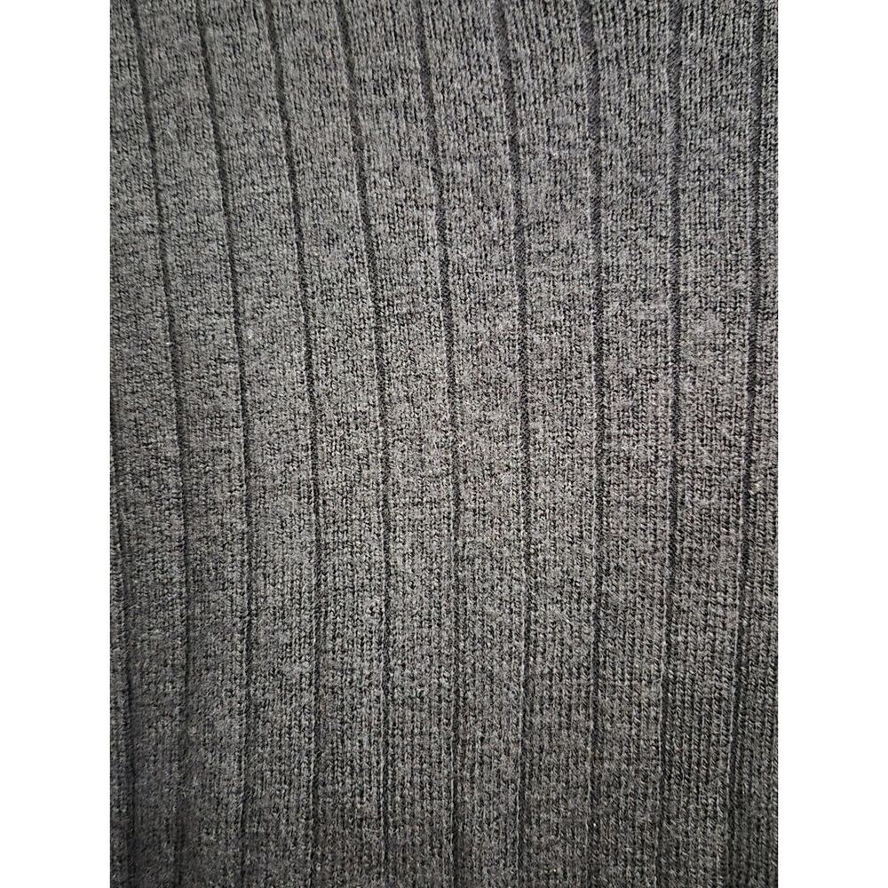 Alfani 100% Pure Merino Wool Black Ribbed V-Neck Sweater - Size XL - Picture 6 of 7